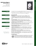 Preview for 1 page of Western Digital WD1500HLFS - VelociRaptor 150 GB Hard Drive Product Specifications