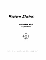 Western Electric 22E Instruction Bulletin preview