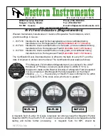 Western Instruments W-FI-10 Manual preview