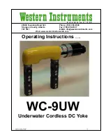 Western Instruments WC-9UW Operating Instructions Manual предпросмотр