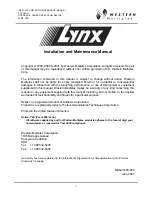 Preview for 3 page of Western multiplex Lynx 1xE1 Installation And Maintenance Manual