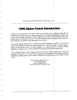 Western Recreational Vehicle 1999 Alpine Coach Manual preview