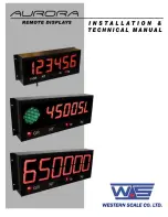 Western Scale AURORA 45 Installation & Technical Manual preview