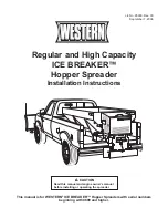 Western ICE BREAKER Hopper Spreader Installation Instructions Manual preview