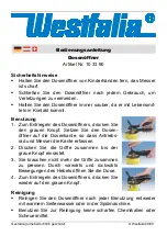 Preview for 2 page of Westfalia 10 33 90 Instruction Manual