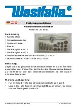 Preview for 2 page of Westfalia 25 16 60 Instruction Manual