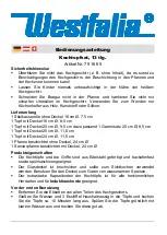 Preview for 2 page of Westfalia 79 16 65 Instruction Manual