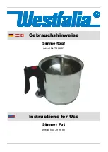 Preview for 2 page of Westfalia 79 98 82 Instructions For Use Manual