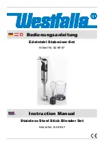 Предварительный просмотр 1 страницы Westfalia 82 69 67 Instruction Manual