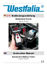 Preview for 1 page of Westfalia 82 86 62 Instruction Manual