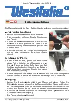 Preview for 1 page of Westfalia 837618 Instruction Manual