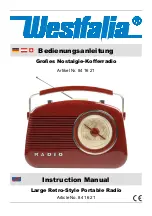 Preview for 1 page of Westfalia 84 16 21 Instruction Manual