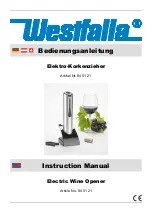 Preview for 1 page of Westfalia 84 51 21 Instruction Manual