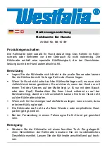 Preview for 1 page of Westfalia 88 10 49 Instruction Manual