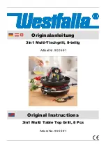 Предварительный просмотр 1 страницы Westfalia 90 05 91 Original Instructions Manual