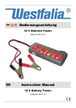 Предварительный просмотр 1 страницы Westfalia 98 51 01 Instruction Manual