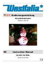 Предварительный просмотр 1 страницы Westfalia Acrylic Ice Man Instruction Manual