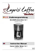 Preview for 2 page of Westfalia Caprisi Caffee 81 50 98 Instruction Manual