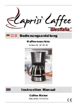 Westfalia Caprisi Caffee 87 83 02 Instruction Manual preview