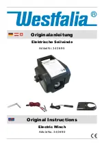 Westfalia Electric Winch Original Instructions Manual preview