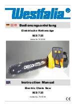 Preview for 2 page of Westfalia SCS 725 Instruction Manual