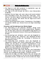 Preview for 11 page of Westfalia TSMM125 Operating Instructions Manual