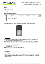 Preview for 1 page of Westgate LSWX-5-30W-K-PC Series Installation Instructions Manual