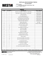 Preview for 1 page of Westin 58-41175 Installation Instructions Manual