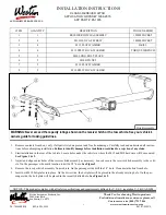 Preview for 1 page of Westin 65-1305 Installation Instructions