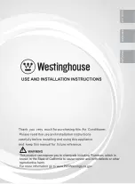 Westinghouse 18K Use And Installation Instructions предпросмотр