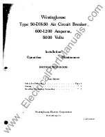 Предварительный просмотр 1 страницы Westinghouse 50-DG-50 Instruction Book