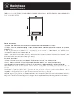 Предварительный просмотр 11 страницы Westinghouse 625HT382E120 Instruction Manual