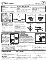 Westinghouse 77870 Installation & Operating Instructions предпросмотр