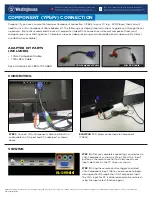 Preview for 1 page of Westinghouse component (YPbPr) connection Manual