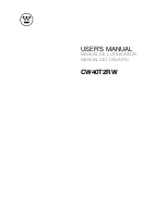 Westinghouse CW40T2RW User Manual preview