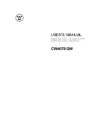 Westinghouse CW40T8GW User Manual preview