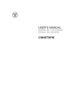 Предварительный просмотр 1 страницы Westinghouse CW46T9FW User Manual