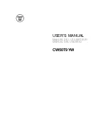 Предварительный просмотр 1 страницы Westinghouse CW50T9YW User Manual