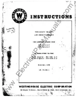 Preview for 1 page of Westinghouse DB-75 Instructions Manual