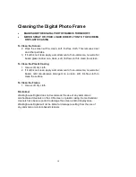 Предварительный просмотр 15 страницы Westinghouse DPF-0802 - Digital Photo Frame User Manual