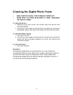 Preview for 16 page of Westinghouse DPF-1411 - LCD Digital Photo Frame User Manual