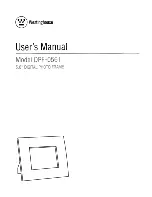 Westinghouse DPF0561 - Digital Photo Frame User Manual preview