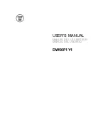 Westinghouse DW50F1Y1 User Manual предпросмотр