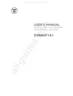 Предварительный просмотр 1 страницы Westinghouse DWM40F1A1 User Manual