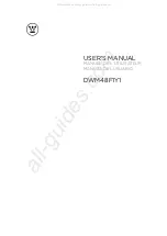 Предварительный просмотр 1 страницы Westinghouse DWM48F1Y1 User Manual