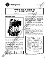 Westinghouse GCA series Instructions предпросмотр