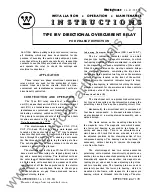 Westinghouse IRV Instructions Manual preview