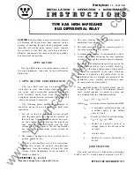 Westinghouse KAB Installation, Operation & Maintenance Instructions Manual preview