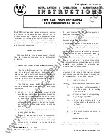 Preview for 1 page of Westinghouse KAB Installation, Operation & Maintenance Instructions Manual