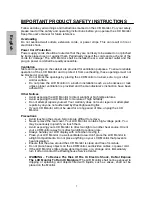 Preview for 3 page of Westinghouse L1928NV - 19" LCD Monitor User Manual